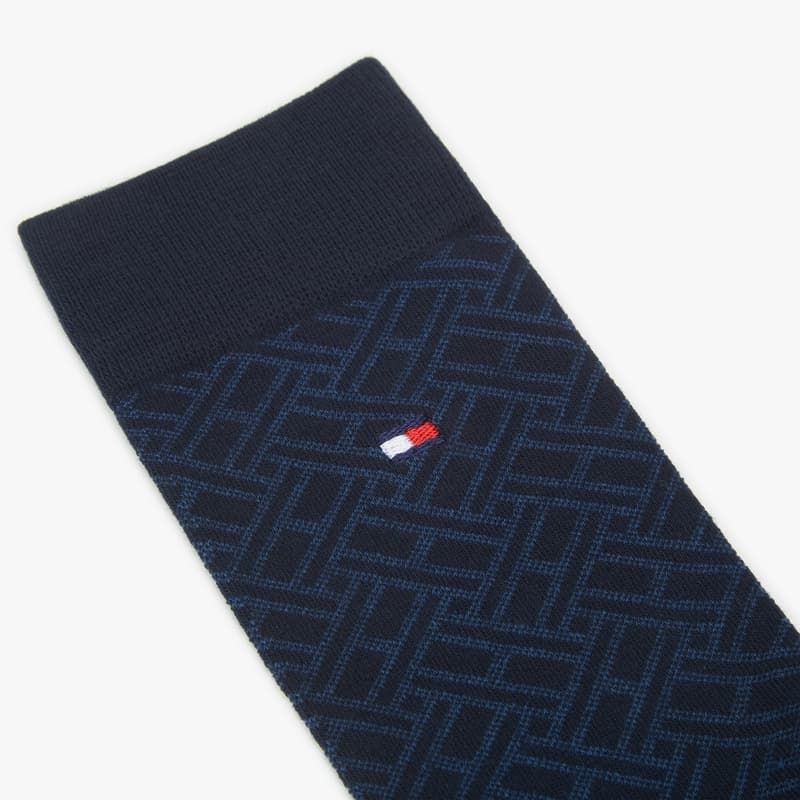 Носки Tommy Hilfiger Темно-синие носки 408 для мужчин Crew - изображение 3