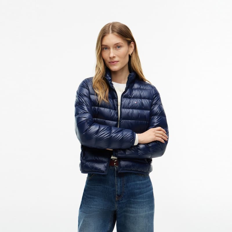 Пуховик Tommy Hilfiger Темно-синий C1G Женские Пуховики - изображение 7
