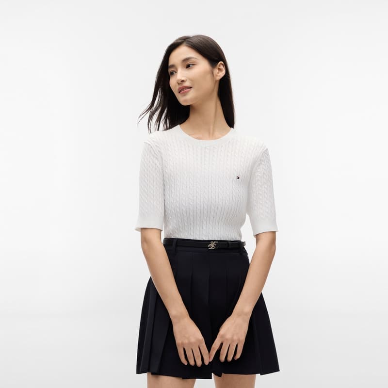 Кардиган Tommy Hilfiger Белый YBL Женские Свитера - изображение 2