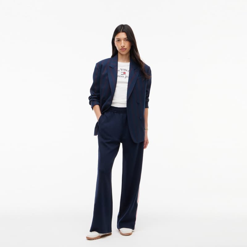 Штаны Tommy Hilfiger Темно-синие C1G Женские Повседневные Брюки - изображение 4