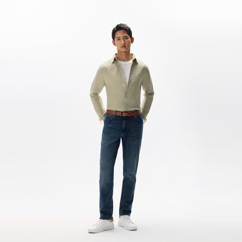 Штаны Tommy Hilfiger Темно-синий деним 1CY Мужские Джинсы - изображение 5