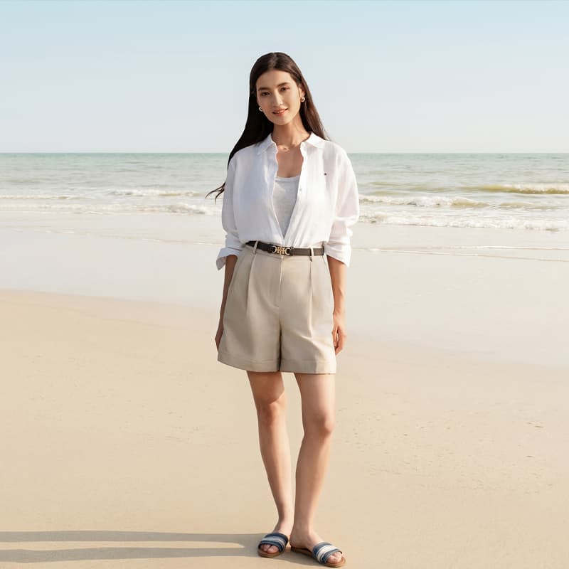 Шорты Tommy Hilfiger Повседневные шорты женские - изображение 3