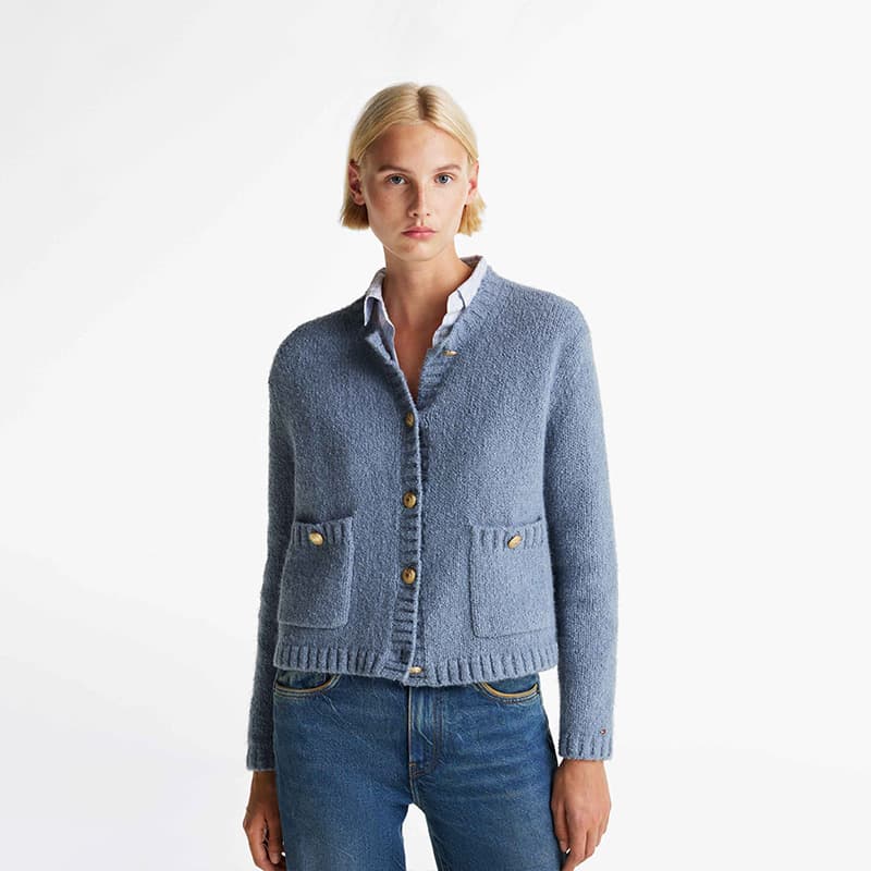 Кардиган Tommy Hilfiger Свитер Женский Haze Синий - изображение 3