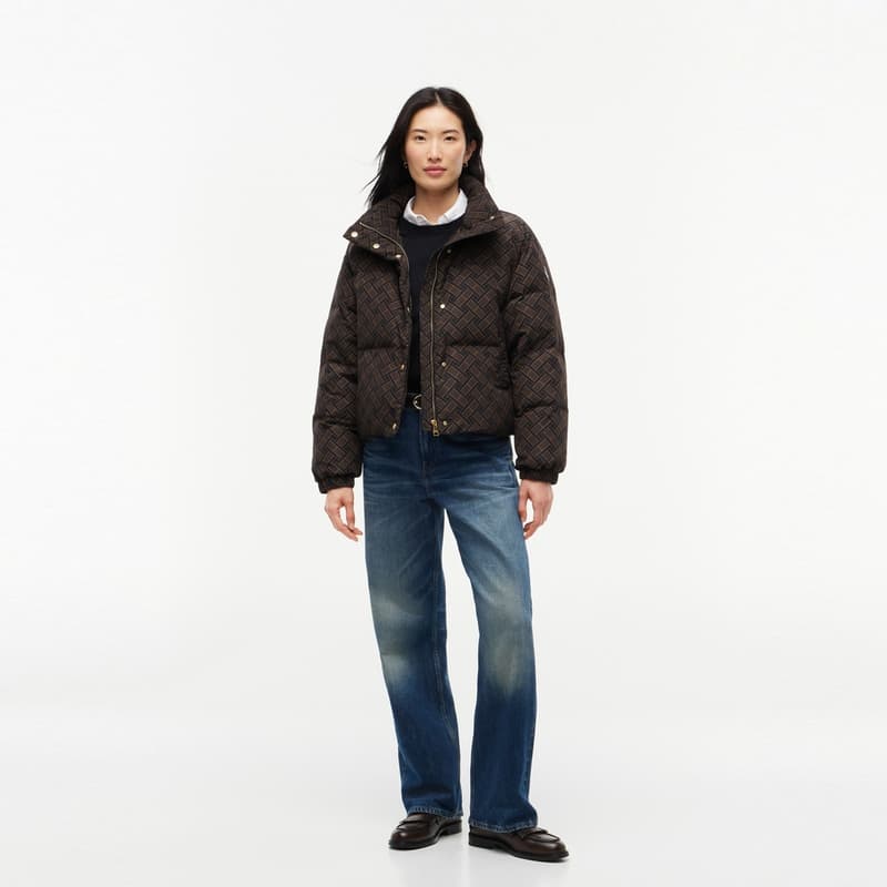 Пуховик Tommy Hilfiger Коричневый Weave Узор 0MF Женские Пуховики - изображение 5