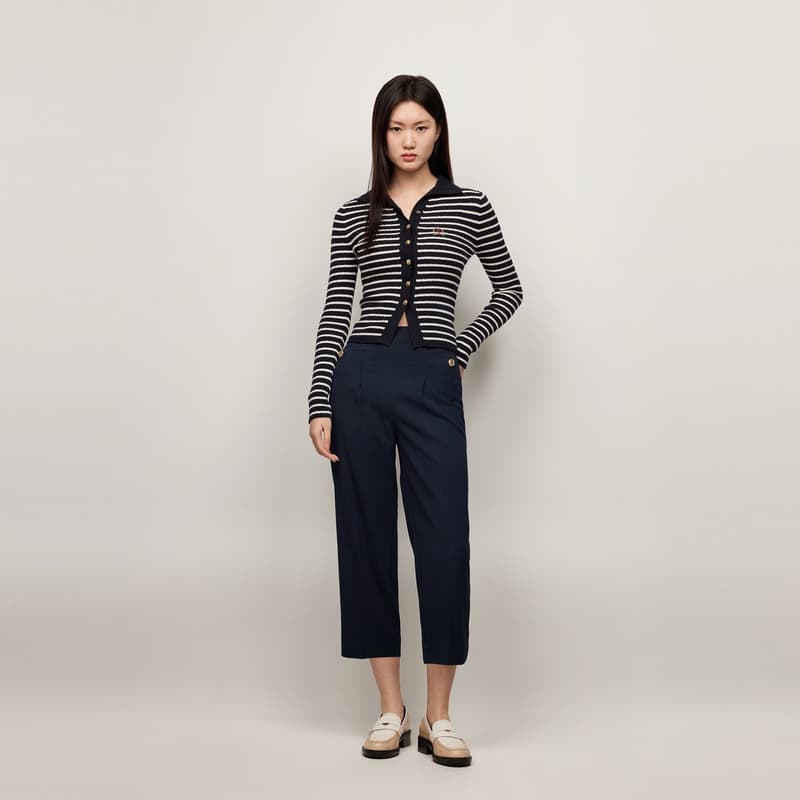 Штаны Tommy Hilfiger Повседневные Брюки Женские Темно-Синие - изображение 5