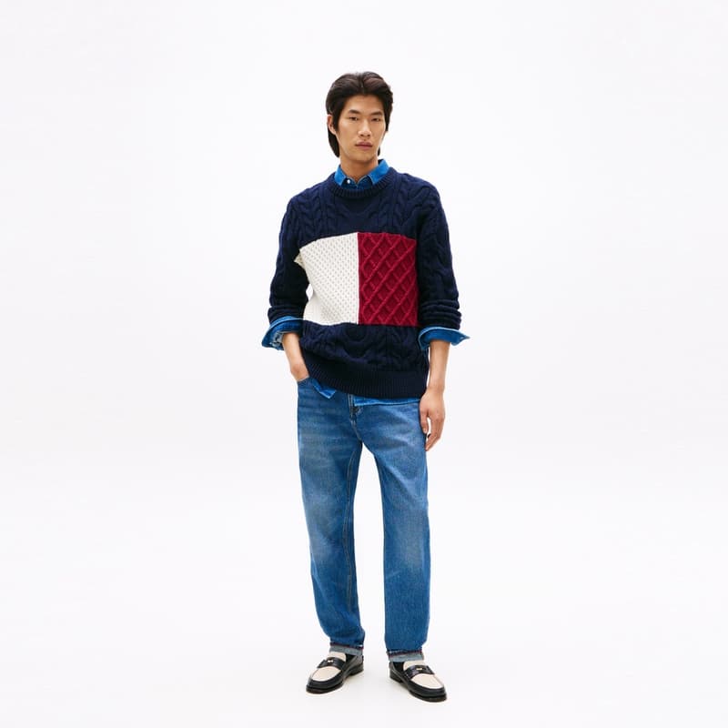 Кофта Tommy Hilfiger Темно-синий Синий Красный и Белый DW5 Мужские Свитера - изображение 4