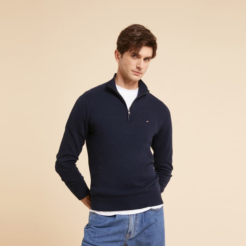 Tommy Hilfiger DU7 Темно-синий Синий Мужской Трикотаж - изображение 3