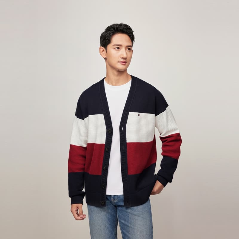 Tommy Hilfiger Трикотаж Мужской Темно-синий Красно-белый - изображение 3