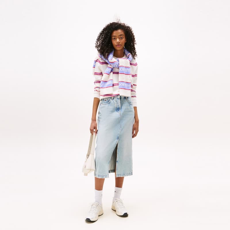 Tommy Hilfiger Джинсовая Длинная Юбка Женская - изображение 5