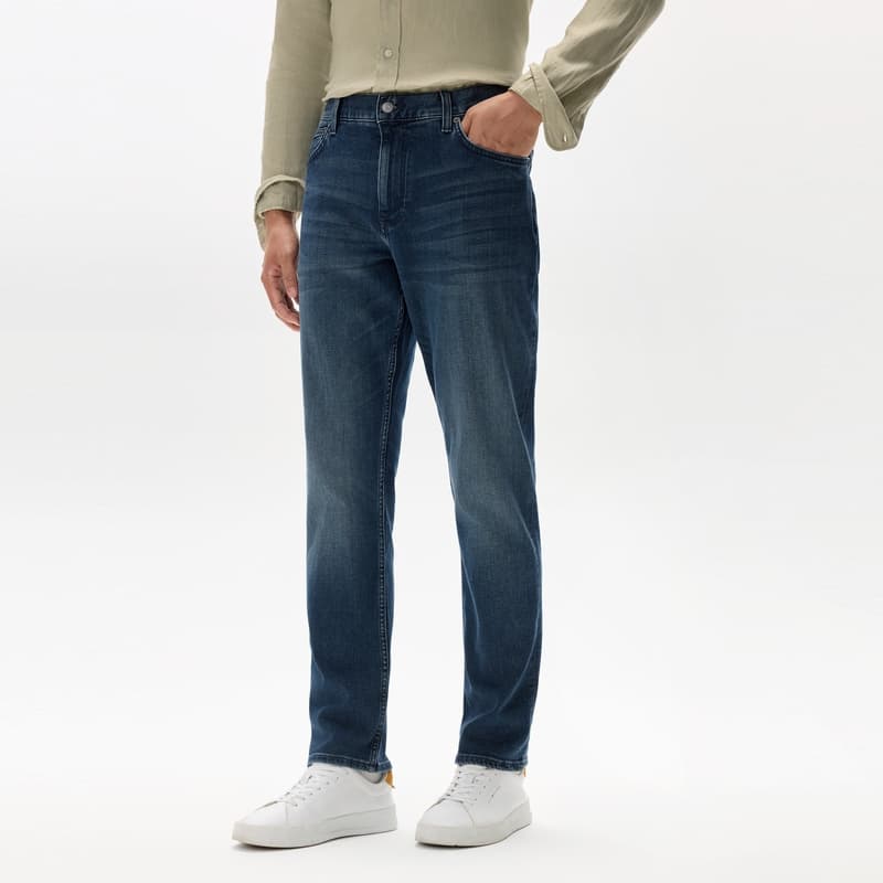 Штаны Tommy Hilfiger Темно-синий деним 1CY Мужские Джинсы - изображение 3