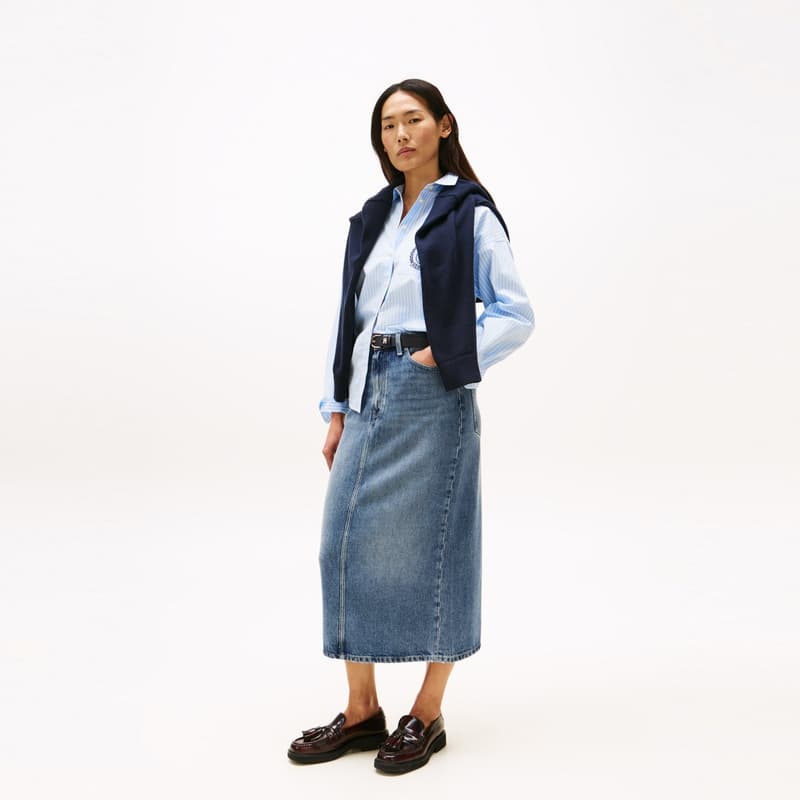 Tommy Hilfiger Джинсовая Длинная Юбка Женская - изображение 5