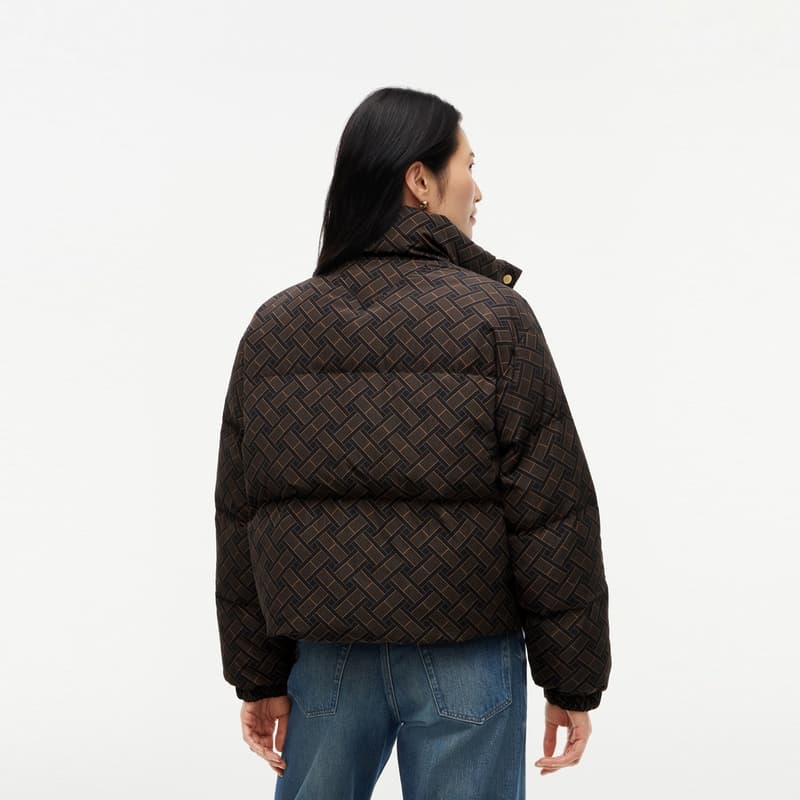 Пуховик Tommy Hilfiger Коричневый Weave Узор 0MF Женские Пуховики - изображение 4