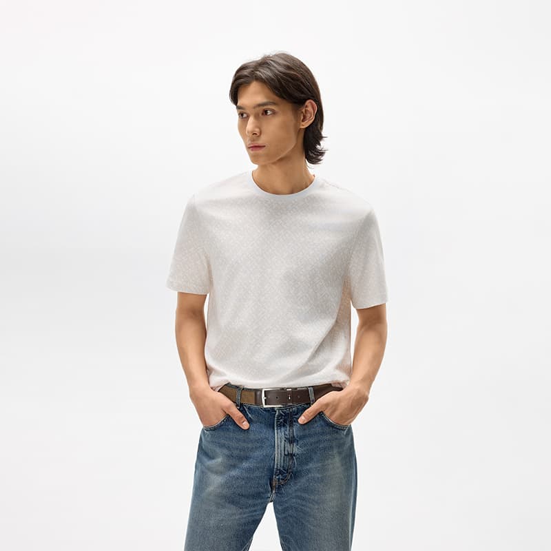 Ремень Tommy Hilfiger Ремни из спилочной коровьей кожи Мужской 3,5 см - изображение 9