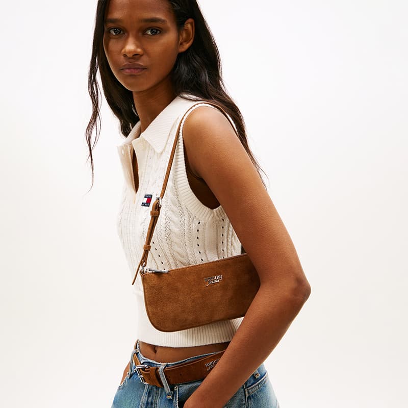 Мини-сумка Tommy Hilfiger Коровья кожа Сумки через плечо Женские Коричневый - изображение 6