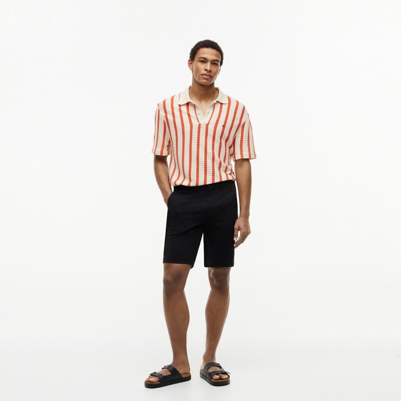 Tommy Hilfiger SS26 Orange Ecru Stripes 0DO Men's Knitwear - изображение 5