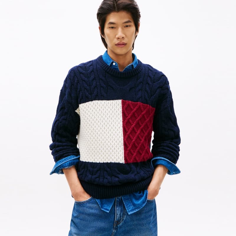 Кофта Tommy Hilfiger Темно-синий Синий Красный и Белый DW5 Мужские Свитера - изображение 2