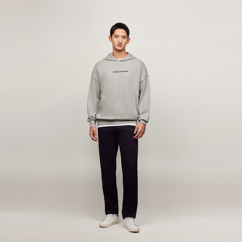 Штаны Tommy Hilfiger Теплые с флисовой подкладкой блестящие брюки для деловых поездок прямые повседневные мужские - изображение 10