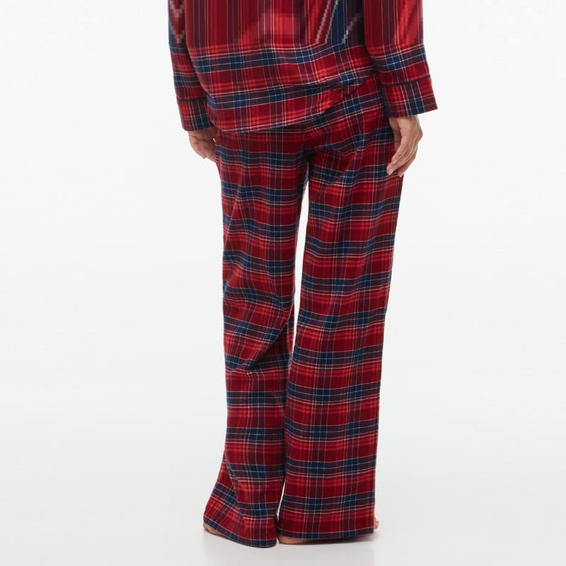 Пижама Tommy Hilfiger Красный Синий Клетка 0QJ Женские Пижамные Комплекты - изображение 7