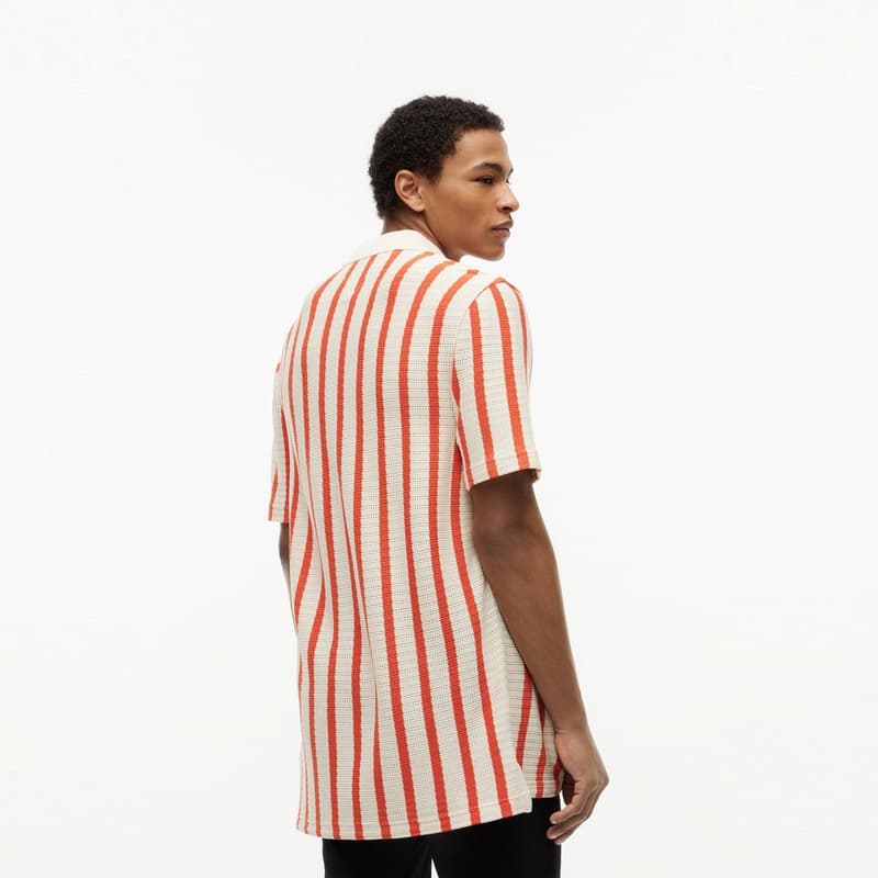 Tommy Hilfiger SS26 Orange Ecru Stripes 0DO Men's Knitwear - изображение 4