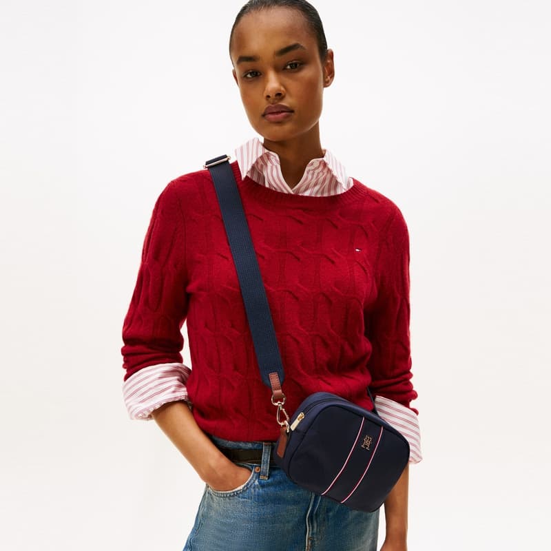Мини-сумка Tommy Hilfiger Полиамид Плечевая сумка Женская Темно-синий - изображение 5