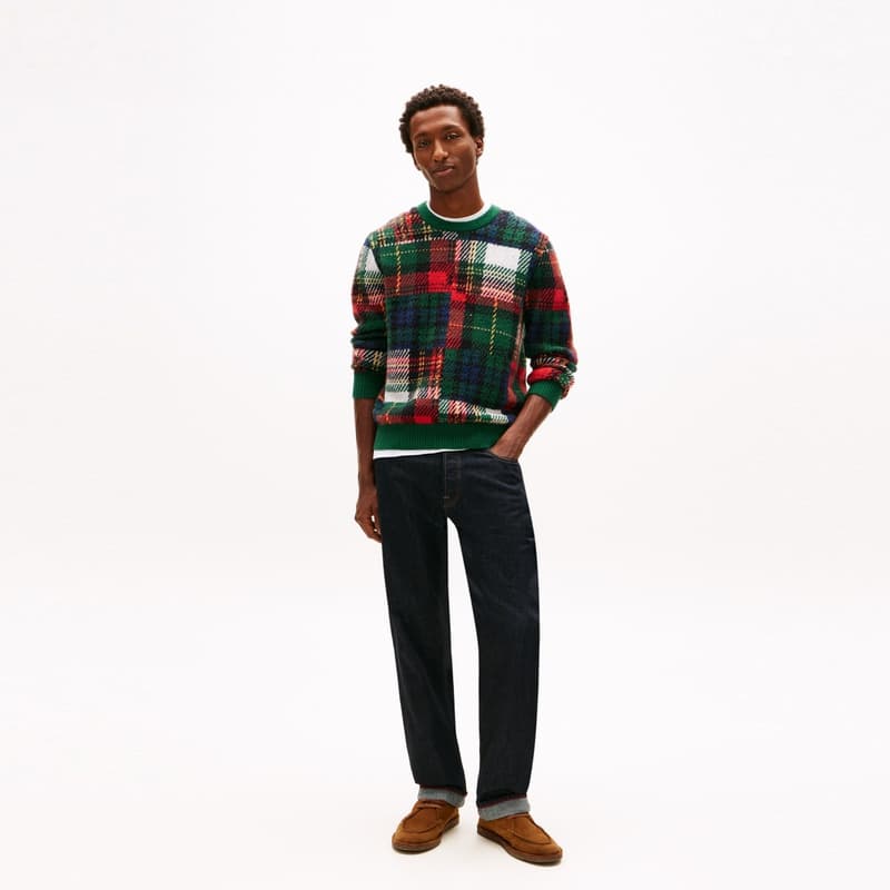 Кофта Tommy Hilfiger Многоцветная клетка L6K Мужские свитеры - изображение 5