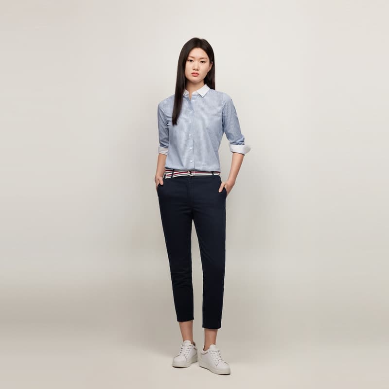 Штаны Tommy Hilfiger Повседневные Брюки Женские Темно-Синие - изображение 5