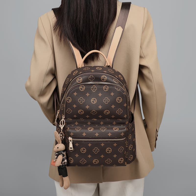 Рюкзак VINEY Синтетическая кожа Рюкзак Женские Кофе - изображение 4