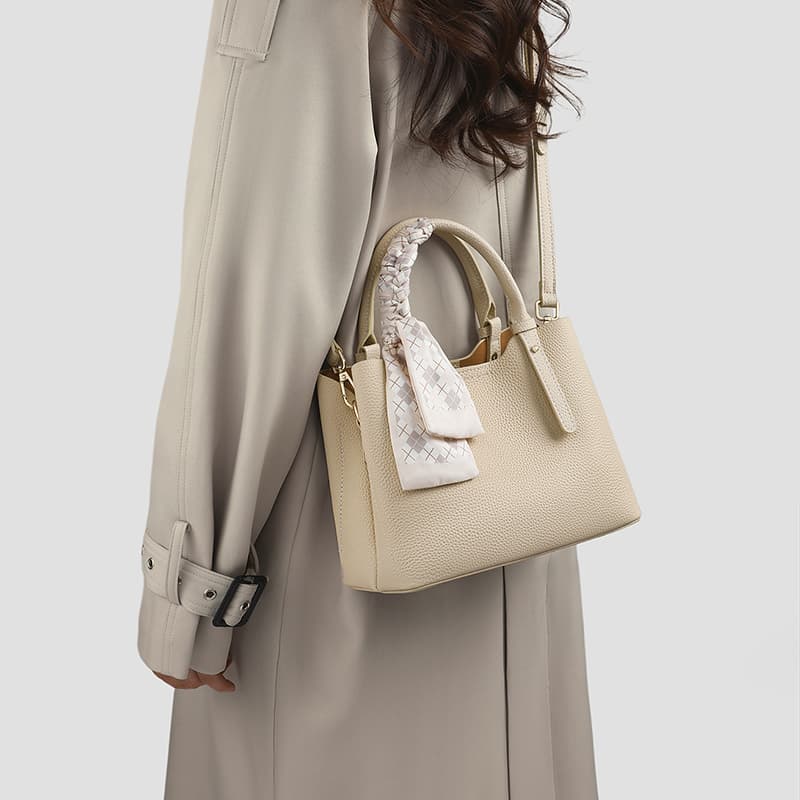 Сумка VINEY Коровья кожа Сумка через плечо Сумки Женские Экрю - изображение 5