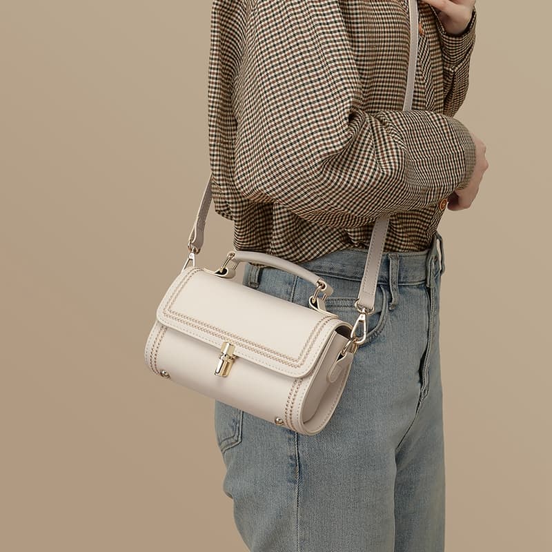 Сумка VINEY Коровья кожа Сумка через плечо Сумки Обычный (стандартный) Women's White - изображение 5