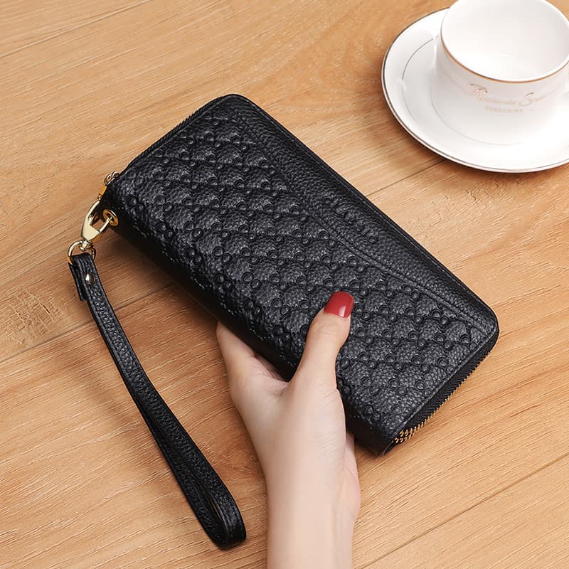 Кошелек VINEY Кошелек из коровьей кожи женский черный - изображение 3