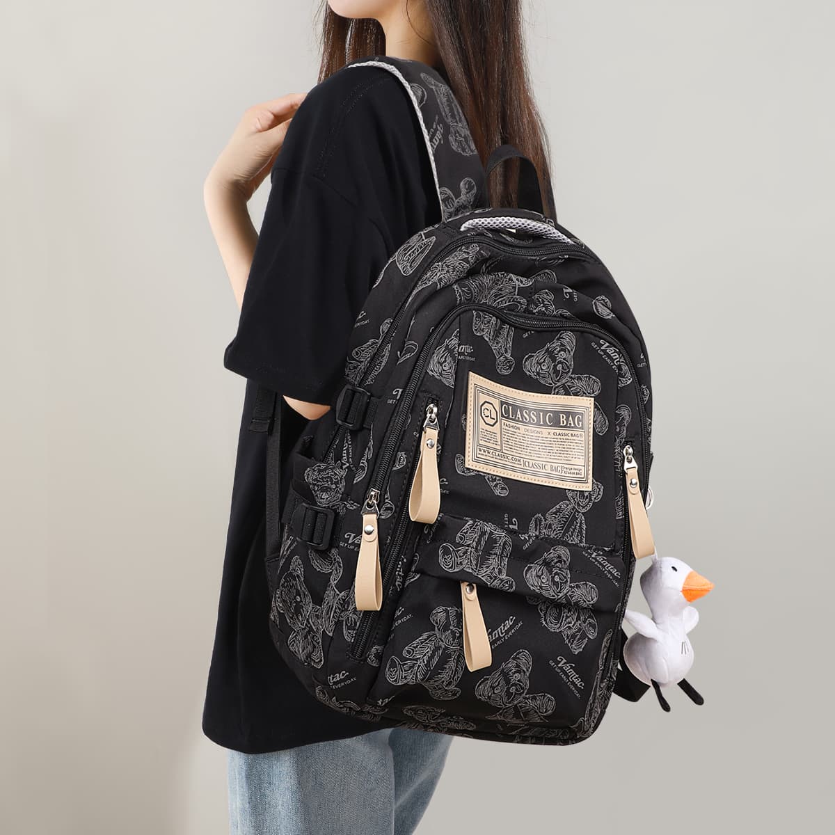 Рюкзак VINEY Ткань Рюкзак Обычный (стандартный) Unisex Multicolor - изображение 4