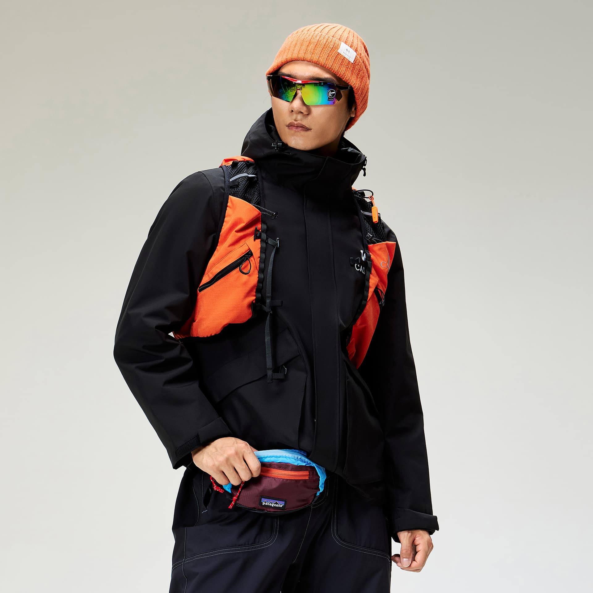 Куртка CAMEL Городской техвир Рабочий стиль Большой карман Водоотталкивающий Windproof Hooded Куртка Куртка Мужской - изображение 4