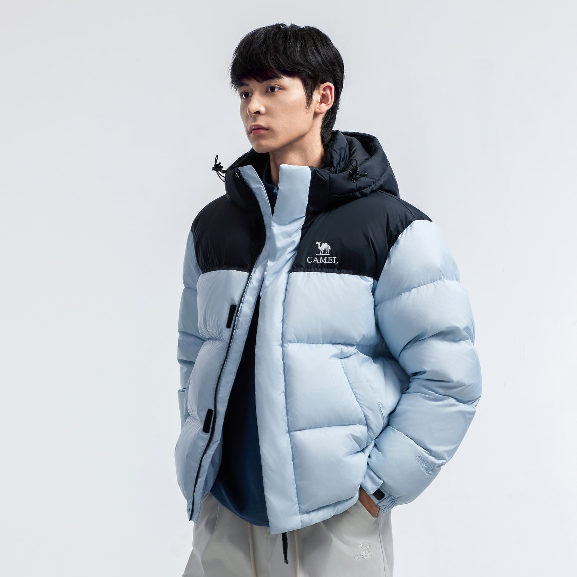 Зимняя куртка Верблюжий цвет Kunlun Mountain Collection Пуховик Короткий Унисекс - изображение 6