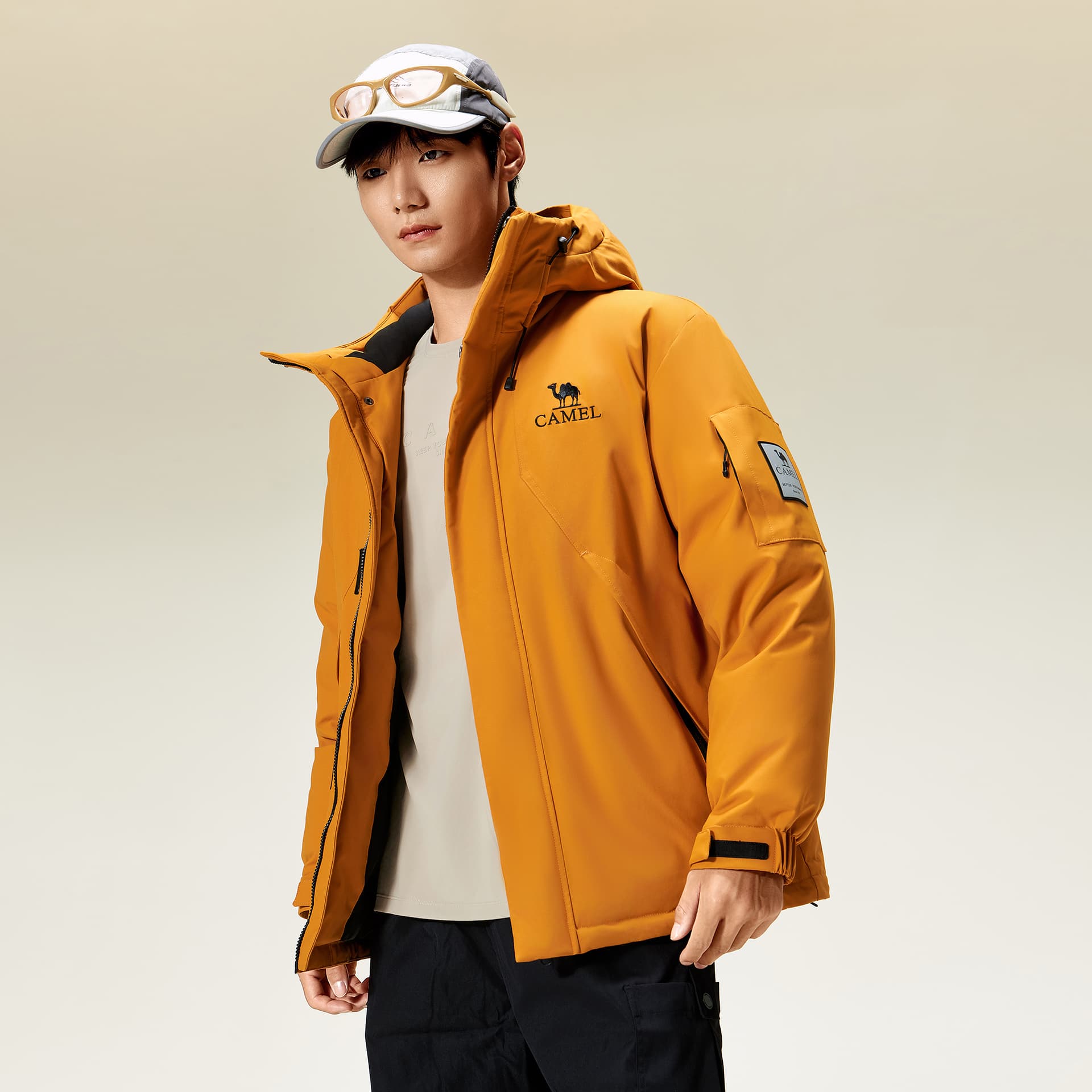Зимняя куртка Camel Men's Down Jackets Верблюжий цвет Мужские Пуховики - изображение 7