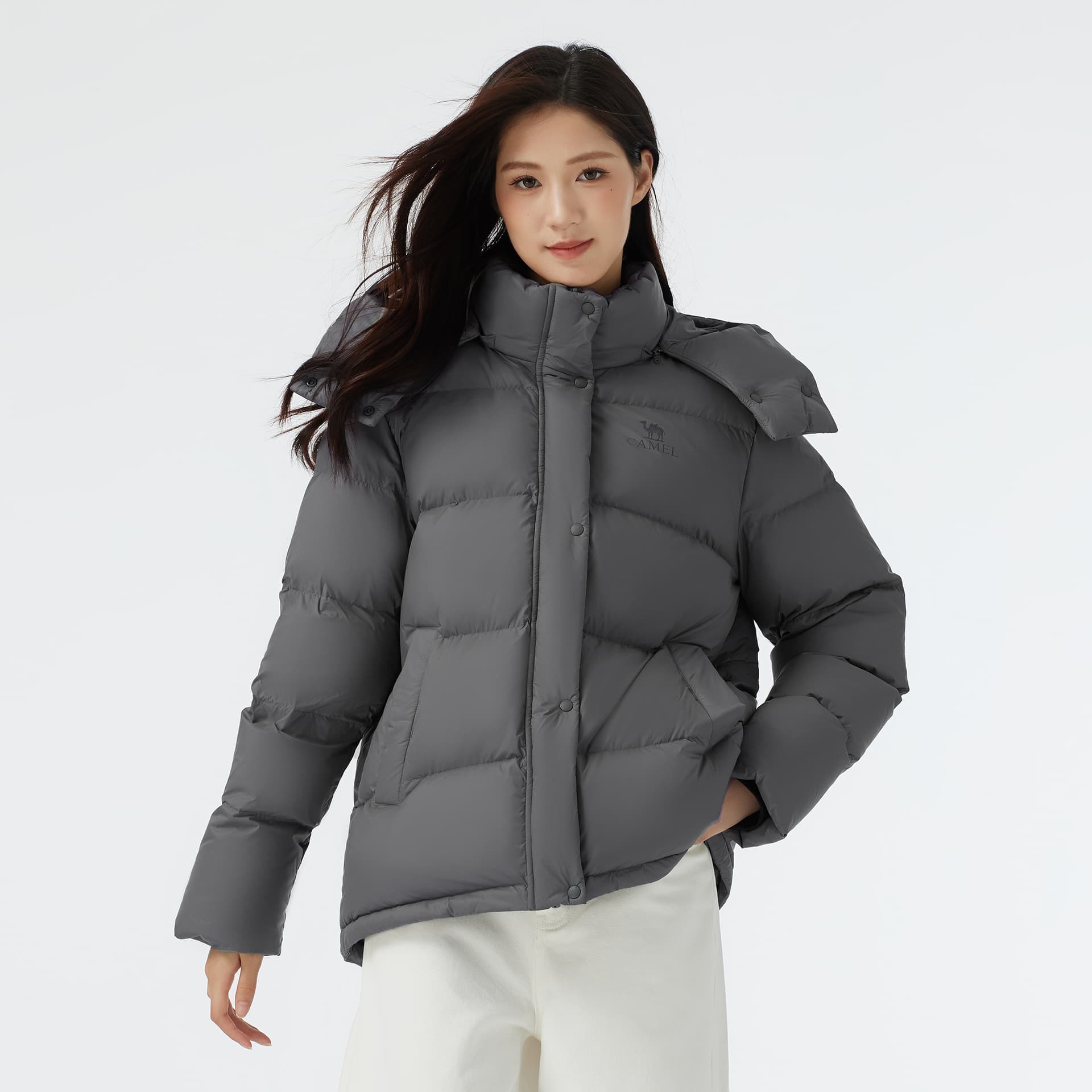 Пуховик Верблюжий цвет Warm Fleece Collection Пуховик Женские - изображение 4