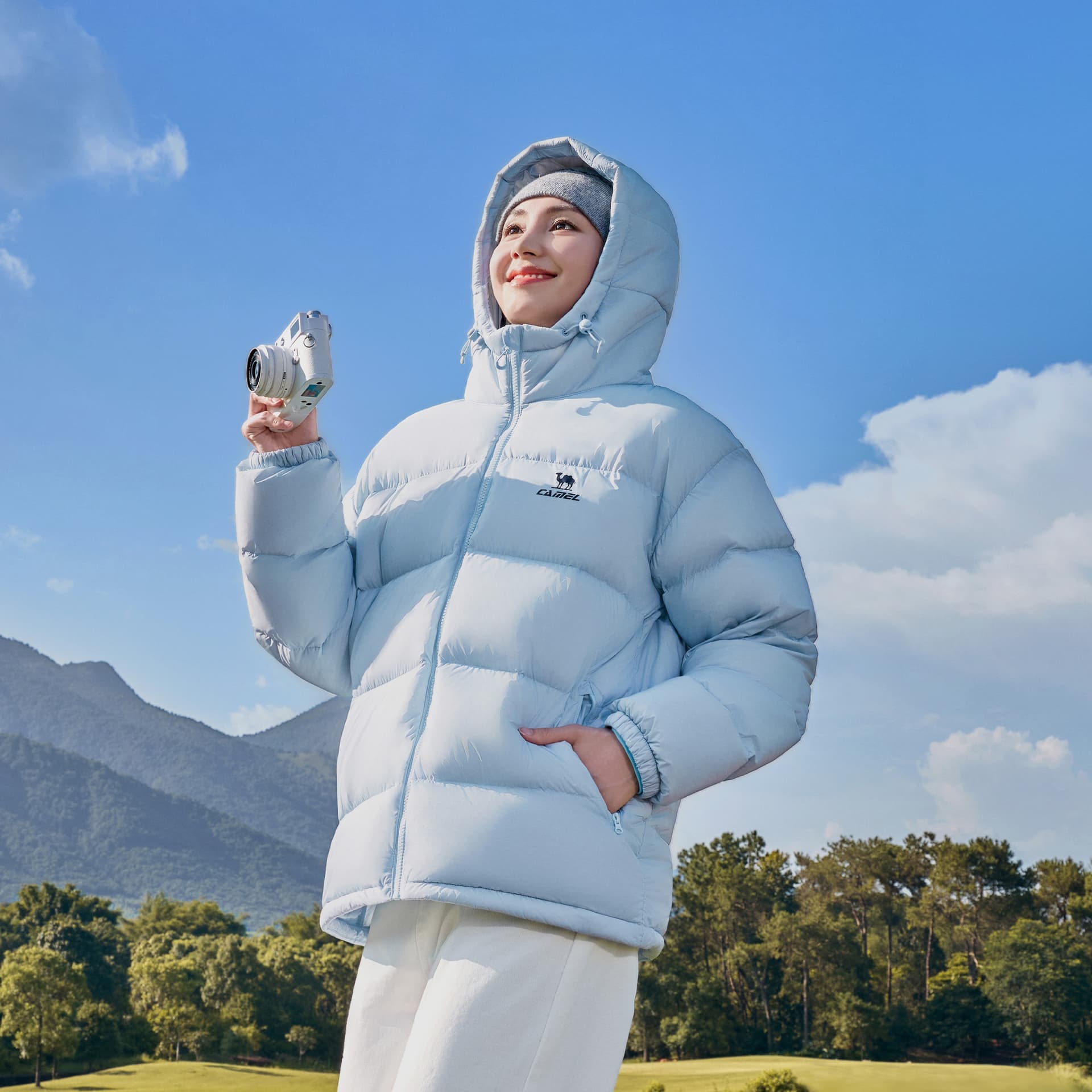 Зимняя куртка Верблюжий цвет Warm Fleece Collection Унисекс Пуховики - изображение 4