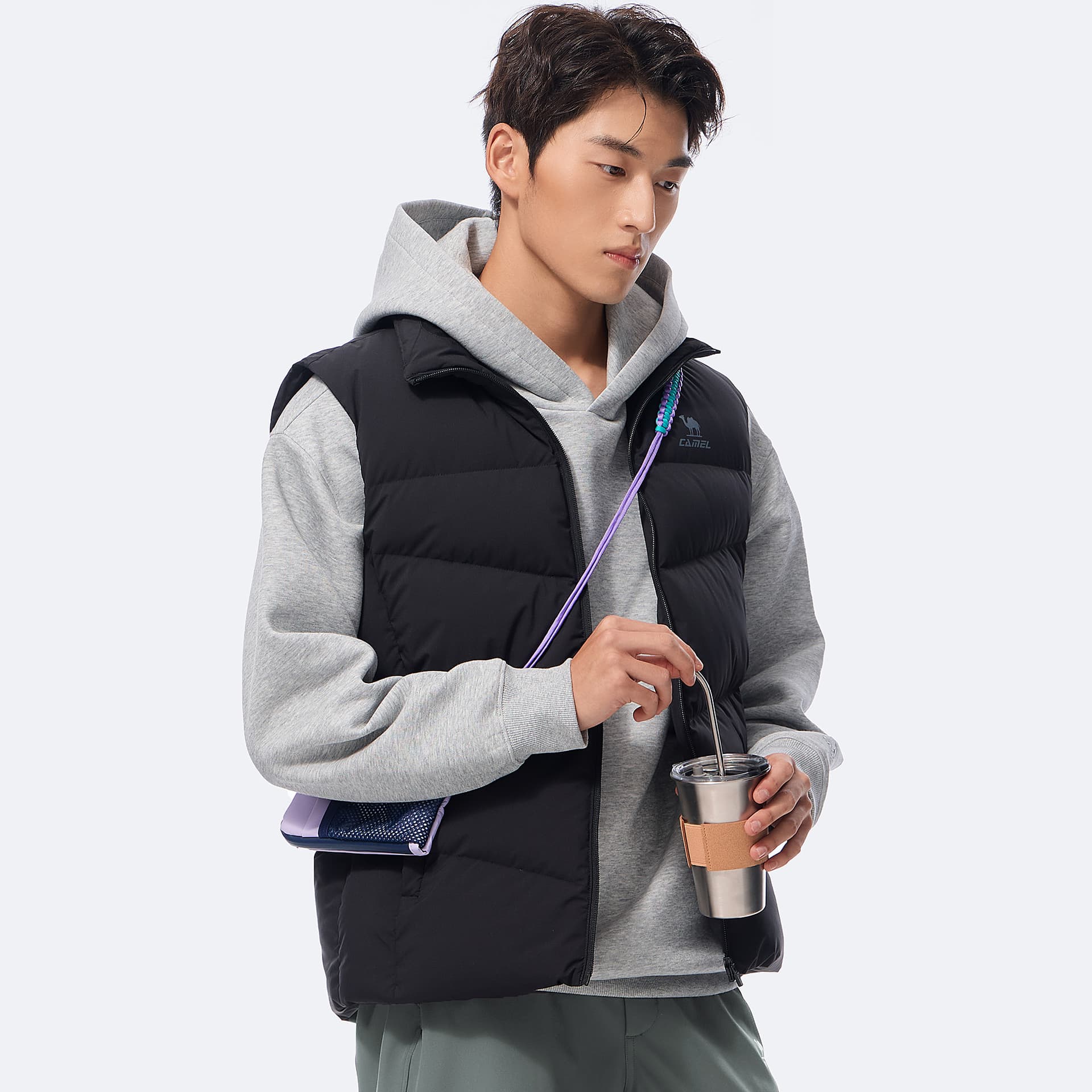 Куртка Camel Warm Fleece Collection Мужской пуховый жилет - изображение 9