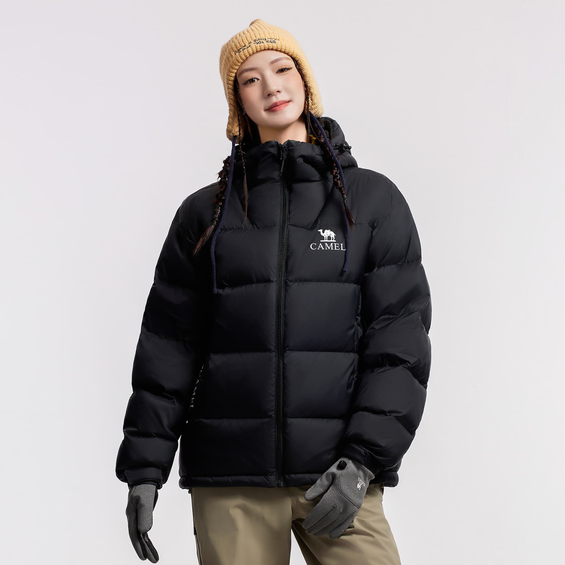 Зимняя куртка Верблюжий цвет Warm Fleece Collection Пуховик Унисекс - изображение 3