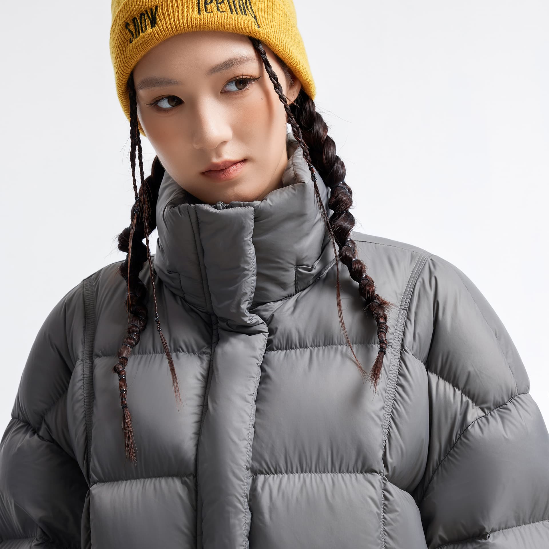 Пуховик Camel Color Women's Down Jackets Верблюжий цвет Женские Пуховики - изображение 7