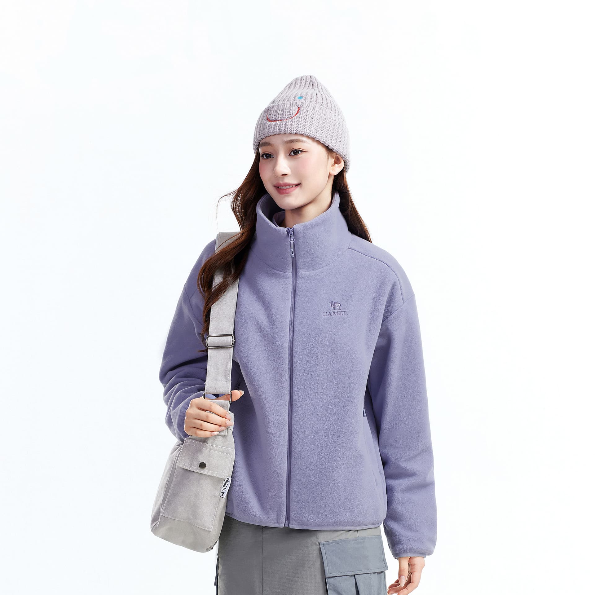 Camel Color Women's Fleece Jacket Верблюжий цвет Женский Флисовый пиджак - изображение 5