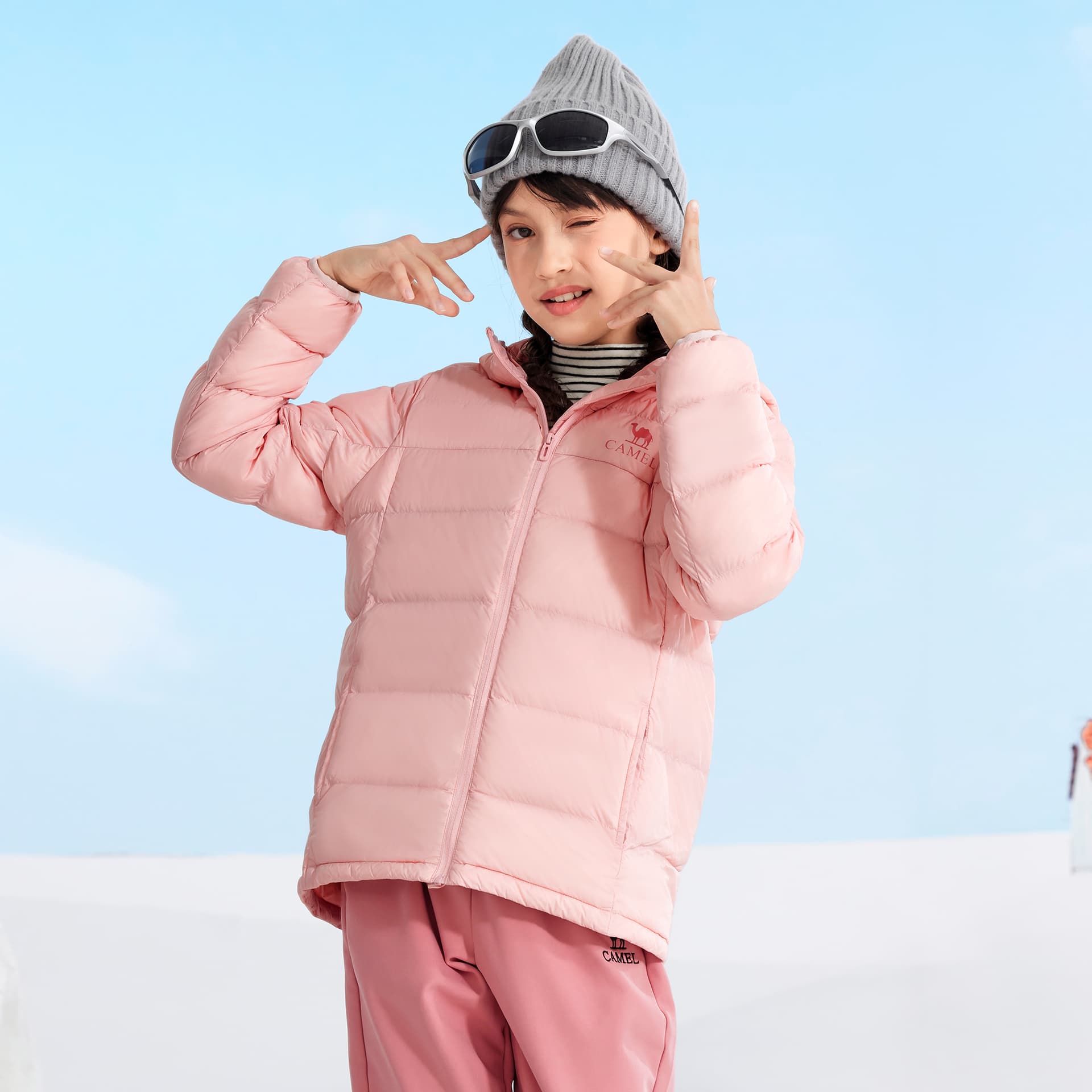 Верблюжий цвет Warm Fleece Collection Kids Пуховик Унисекс - изображение 4