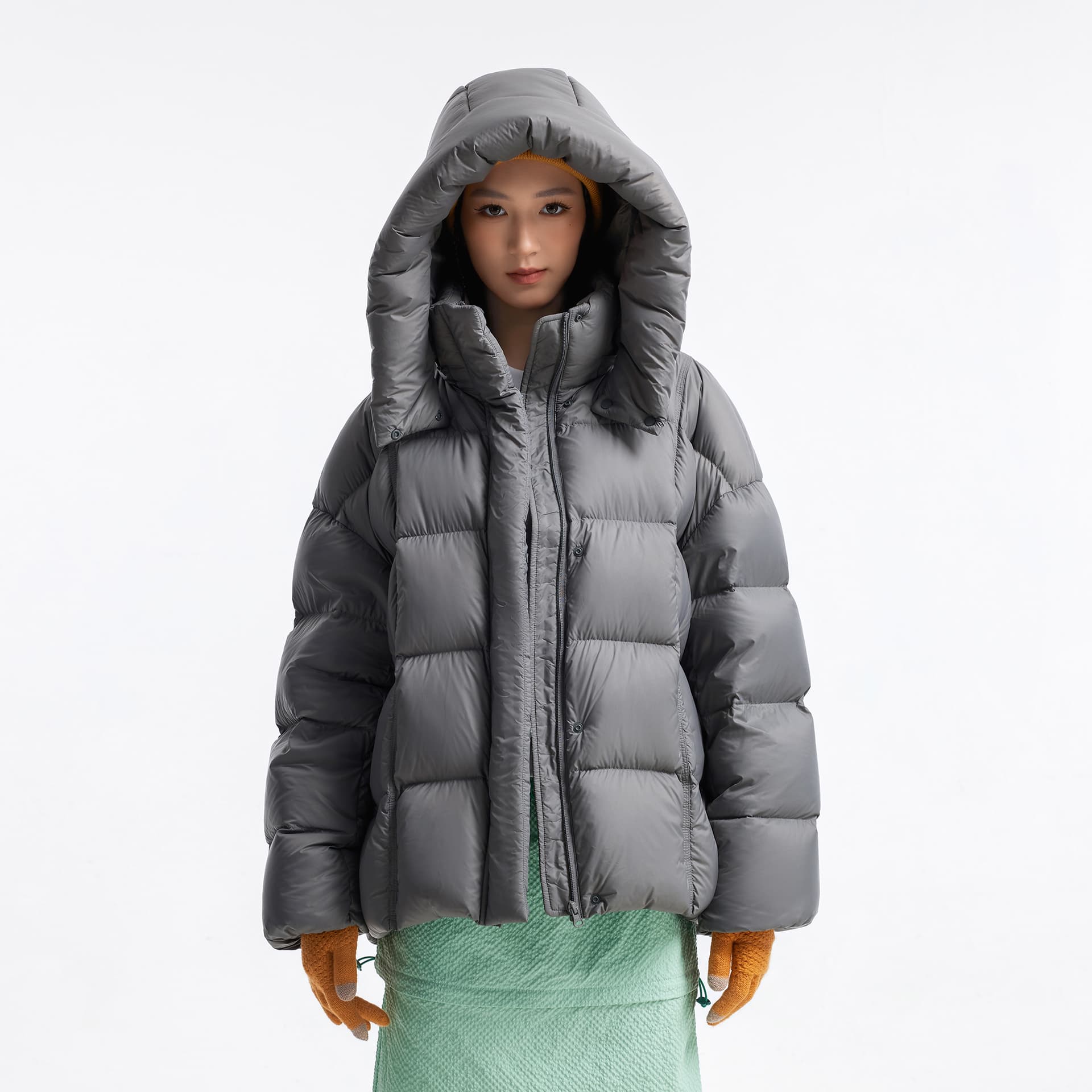 Пуховик Camel Color Women's Down Jackets Верблюжий цвет Женские Пуховики - изображение 6