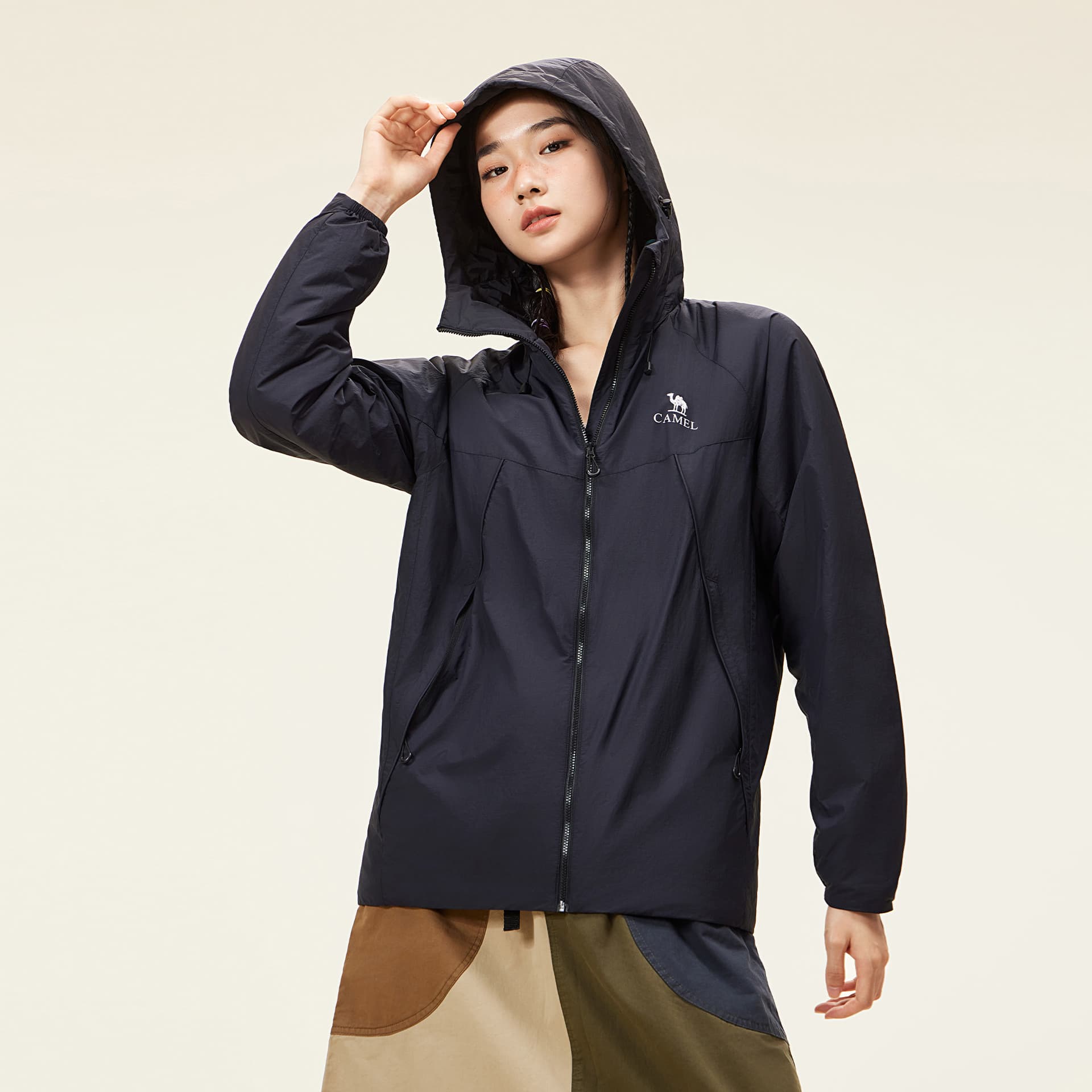 Зимняя куртка пуховик CAMEL Windproof Hooded Антистатический Водоотталкивающий Термостатический Пуховик Унисекс - изображение 3