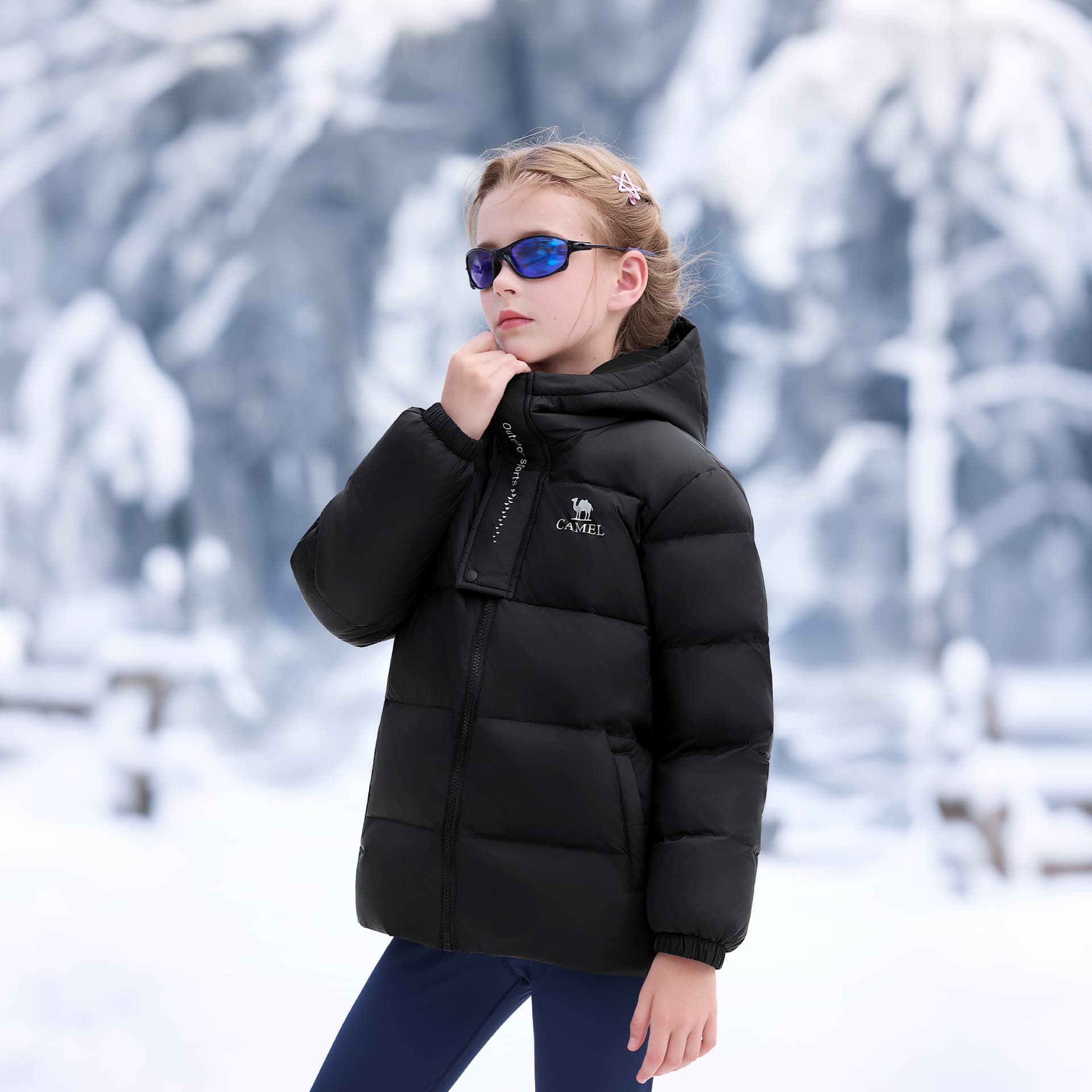 Верблюжий цвет Kids Пуховики - изображение 8