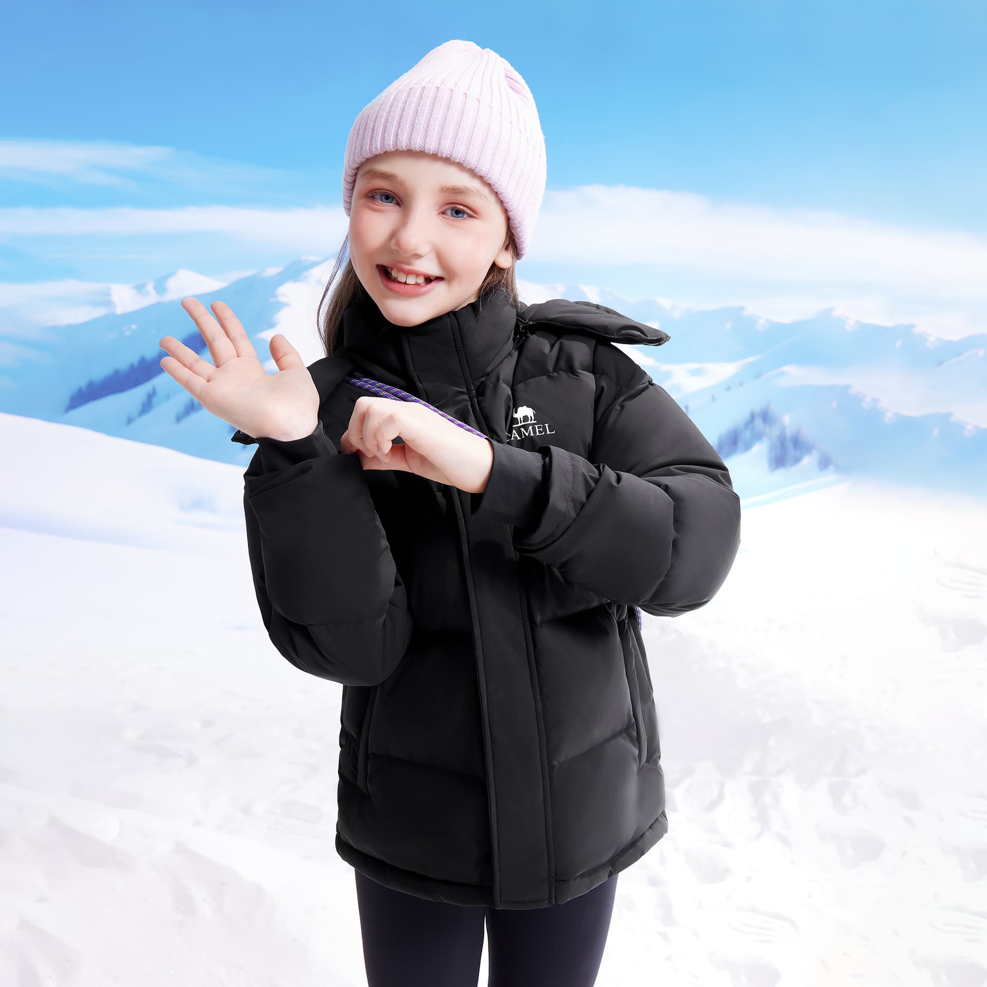 Верблюжий цвет Warm Fleece Collection Пуховик Детский - изображение 8