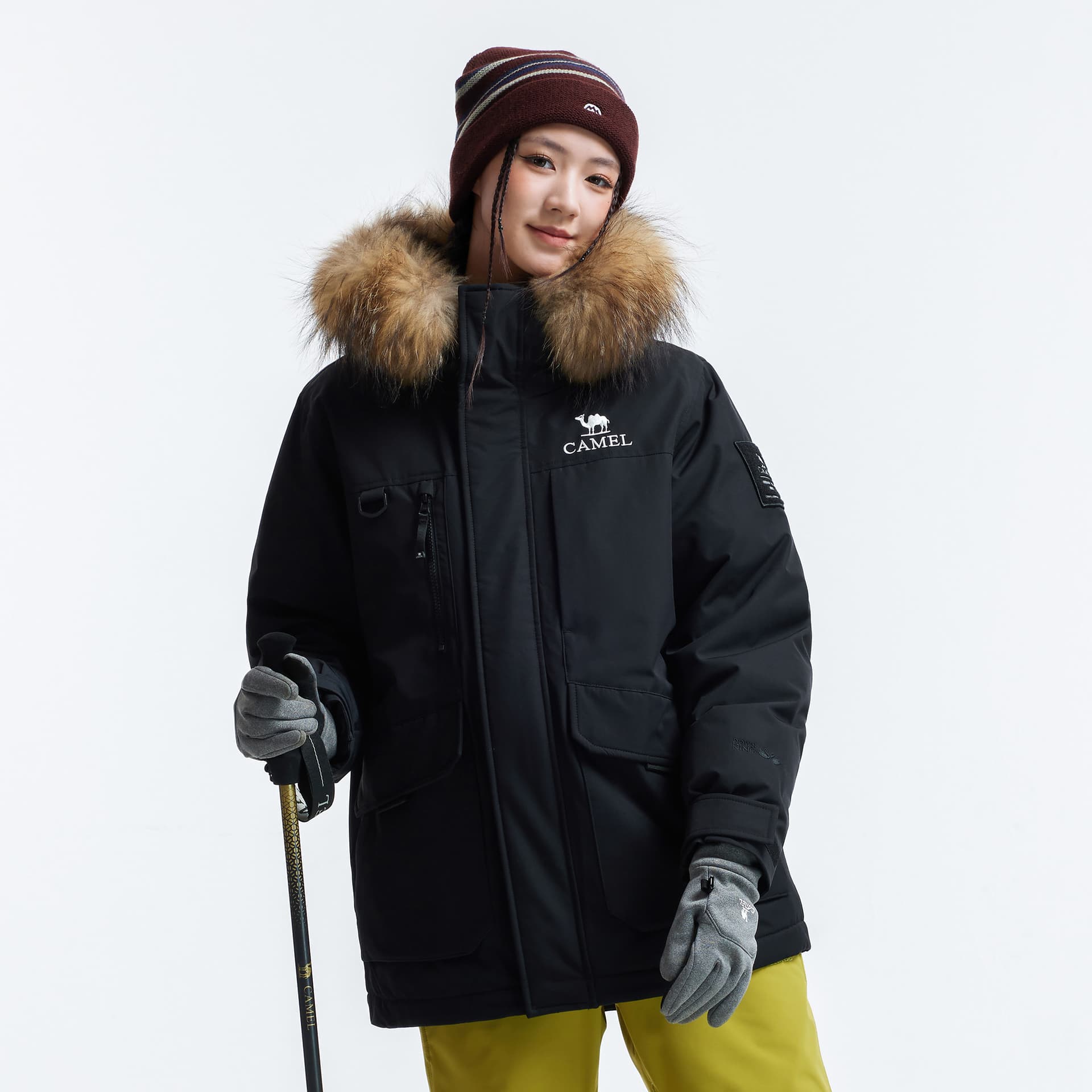 Зимняя куртка Верблюжий цвет Kunlun Mountain Collection Пуховик Унисекс - изображение 6
