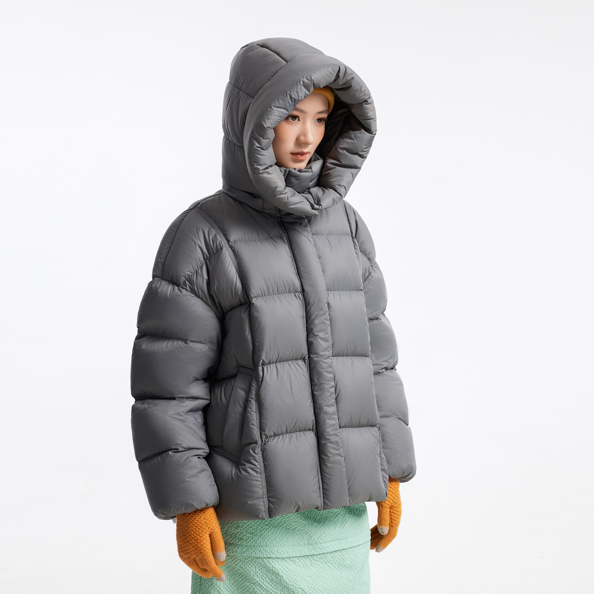 Пуховик Camel Color Women's Down Jackets Верблюжий цвет Женские Пуховики - изображение 5