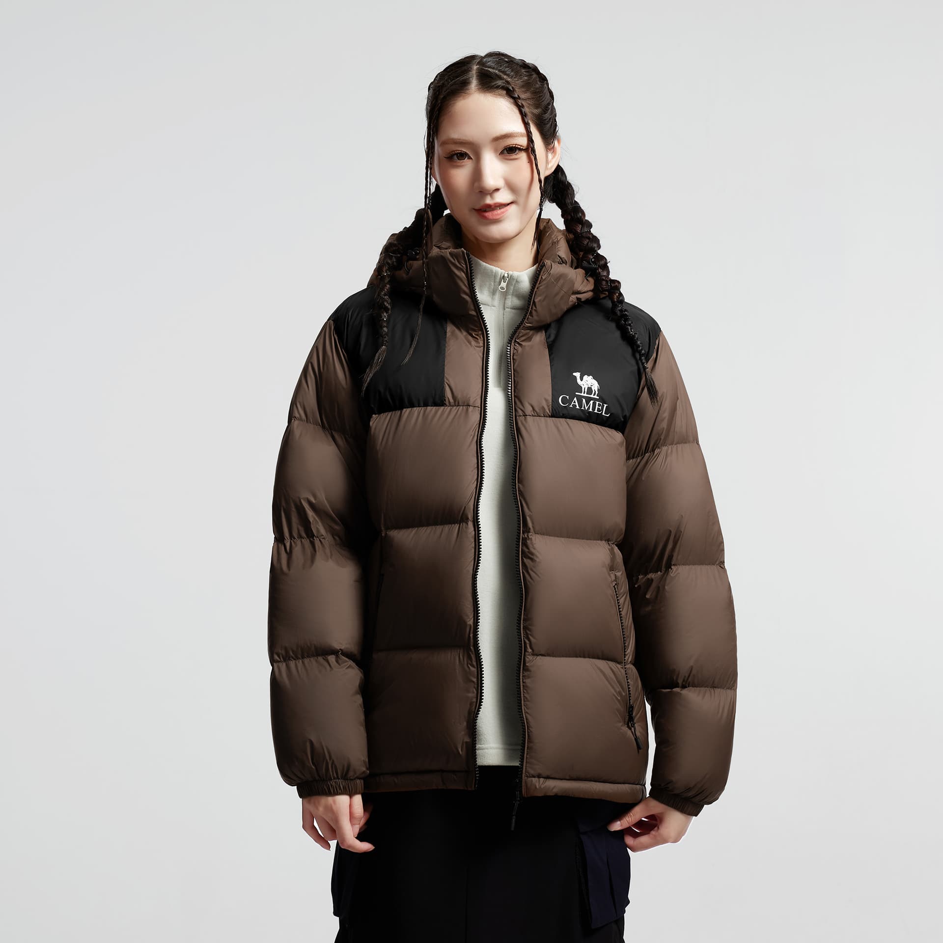 Зимняя куртка Верблюжий цвет Warm Fleece Collection Пуховик Унисекс - изображение 7
