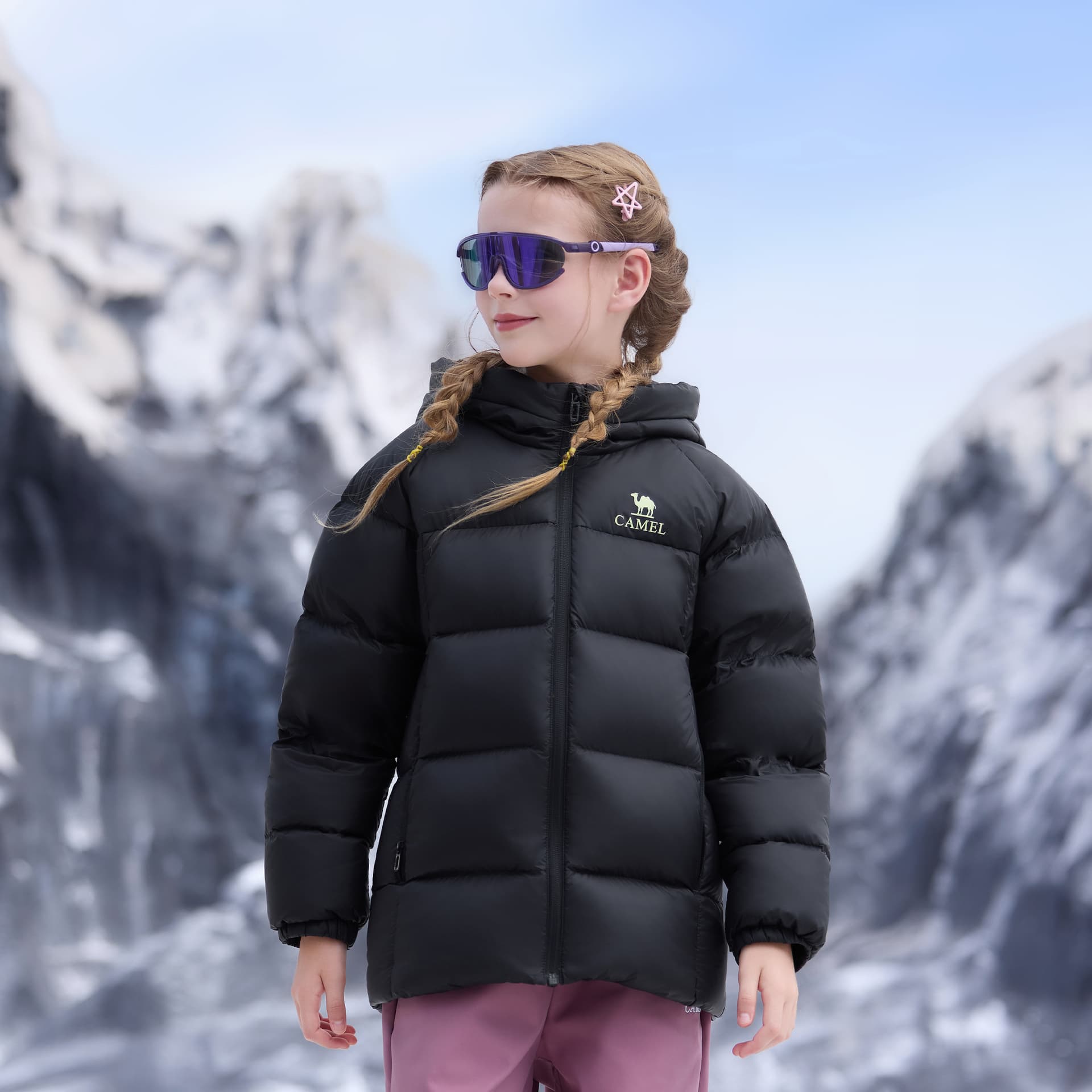 Верблюжий цвет Kids Пуховики - изображение 6