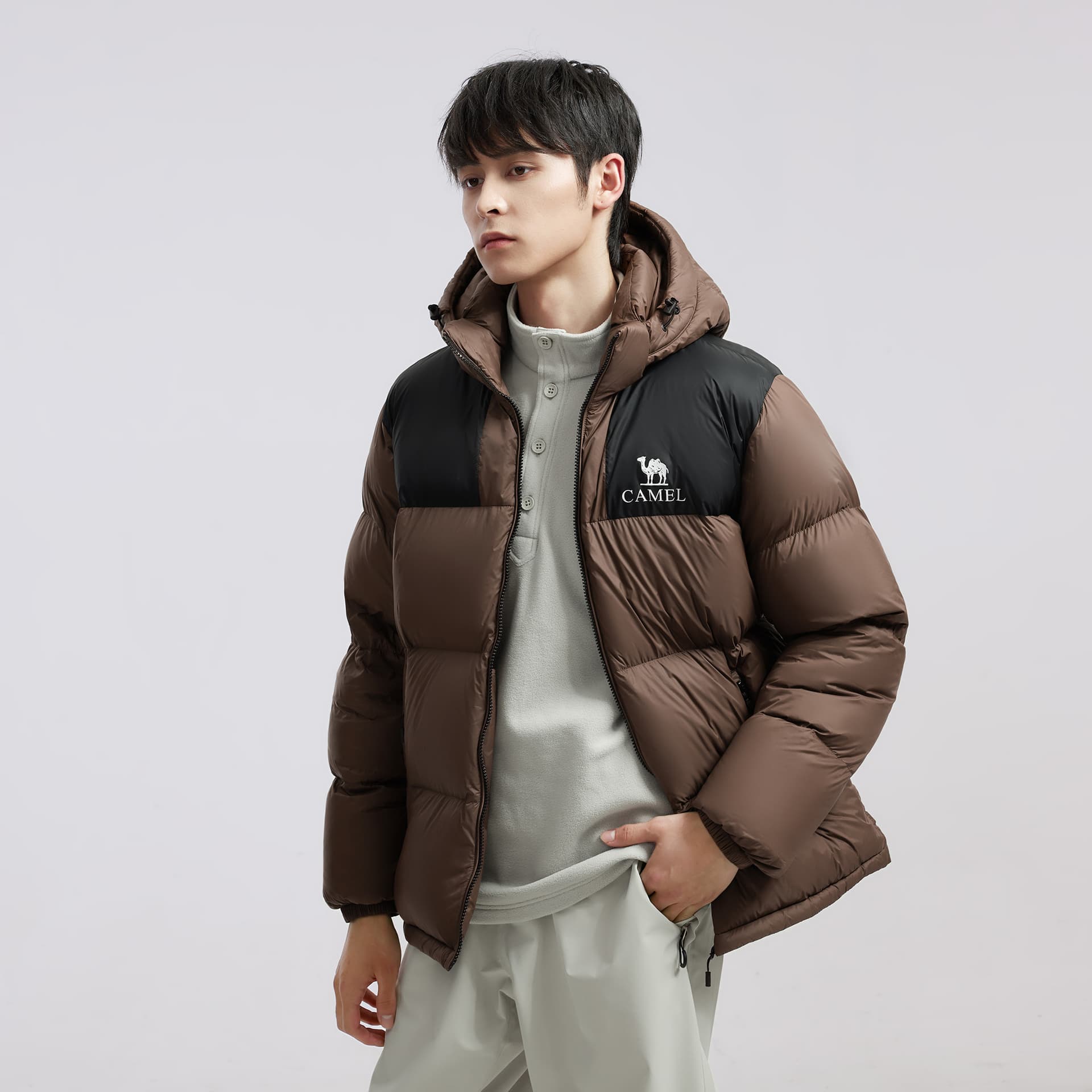 Зимняя куртка Верблюжий цвет Warm Fleece Collection Пуховик Унисекс - изображение 6